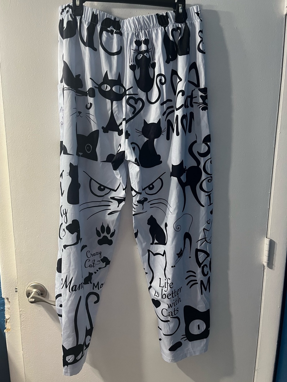 🐈‍⬛ Black & White Cat Print Lounge Pants - Picture 2 of 2